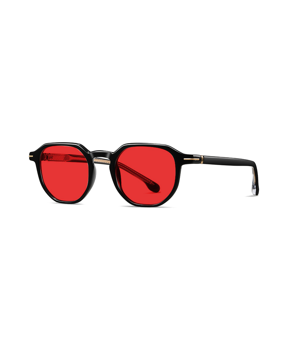 Blue light glasses, Black frame, Red lenses