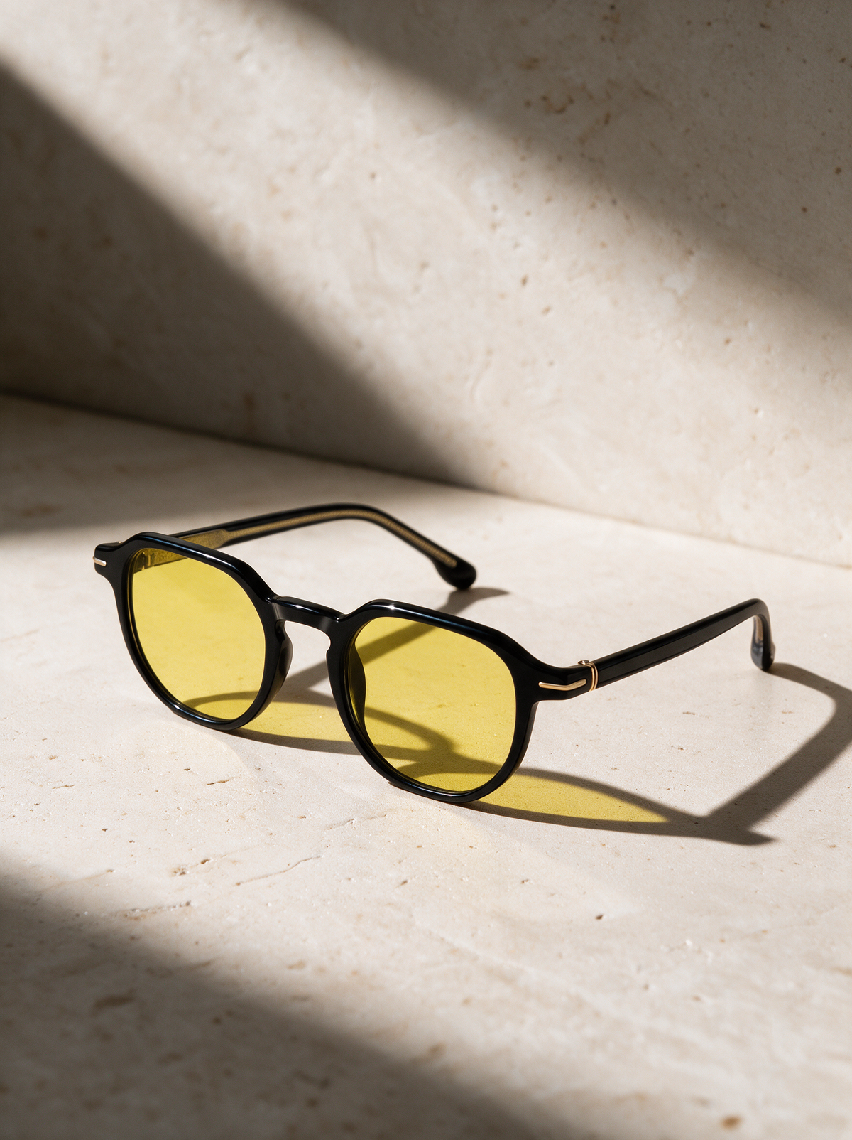 The Blue Light Glasses in a warm stone setting