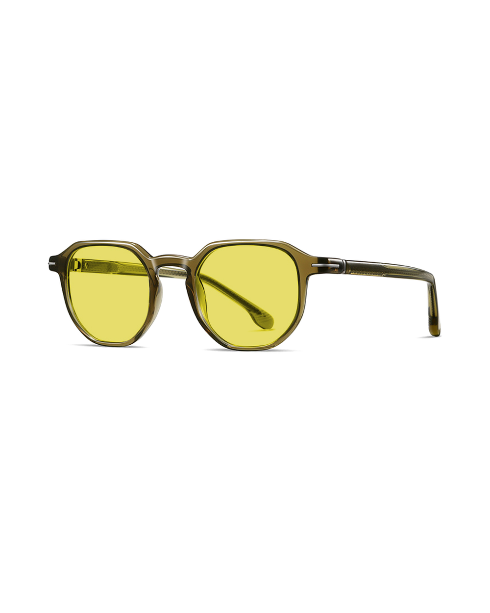 Blue light glasses, Yellow Green frame, Yellow lenses