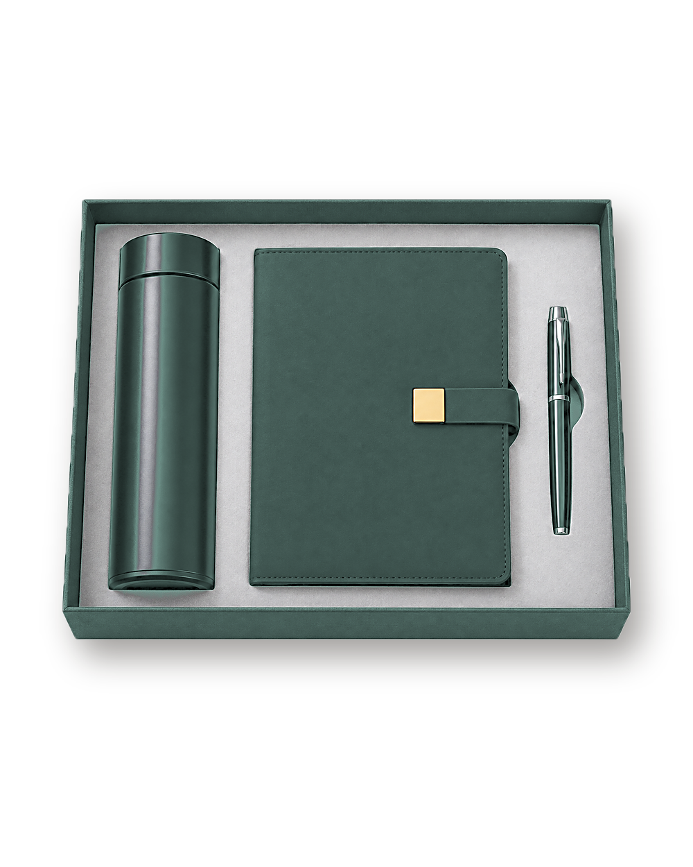 Corporate gift set, Bottle set, Forest Green