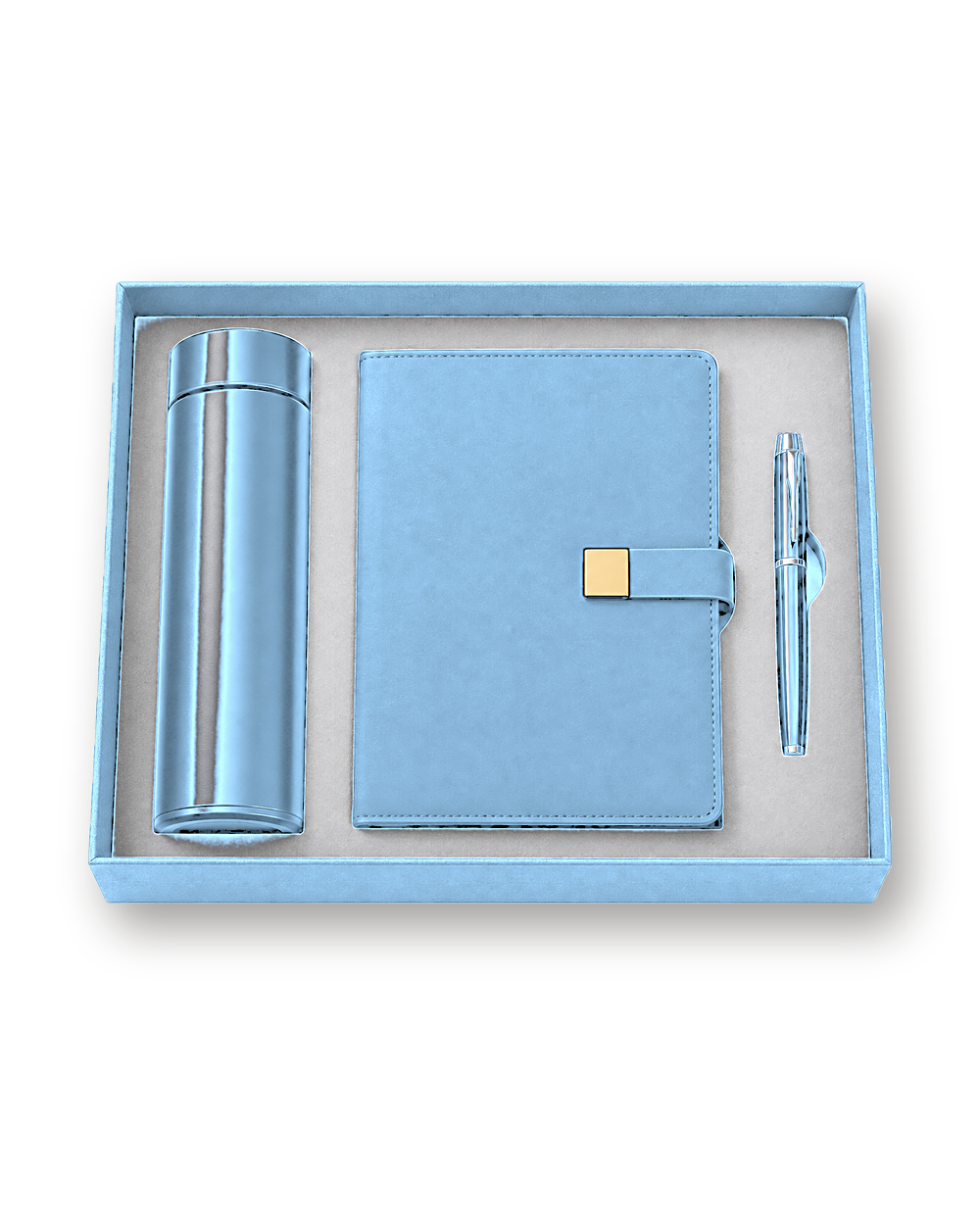 Corporate gift set, Bottle set, Sky Blue