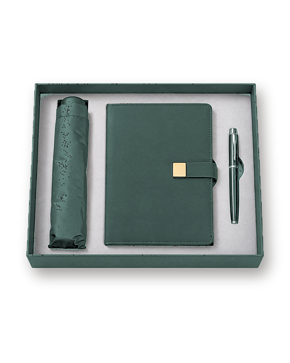 Corporate gift set, Umbrella set, Forest Green