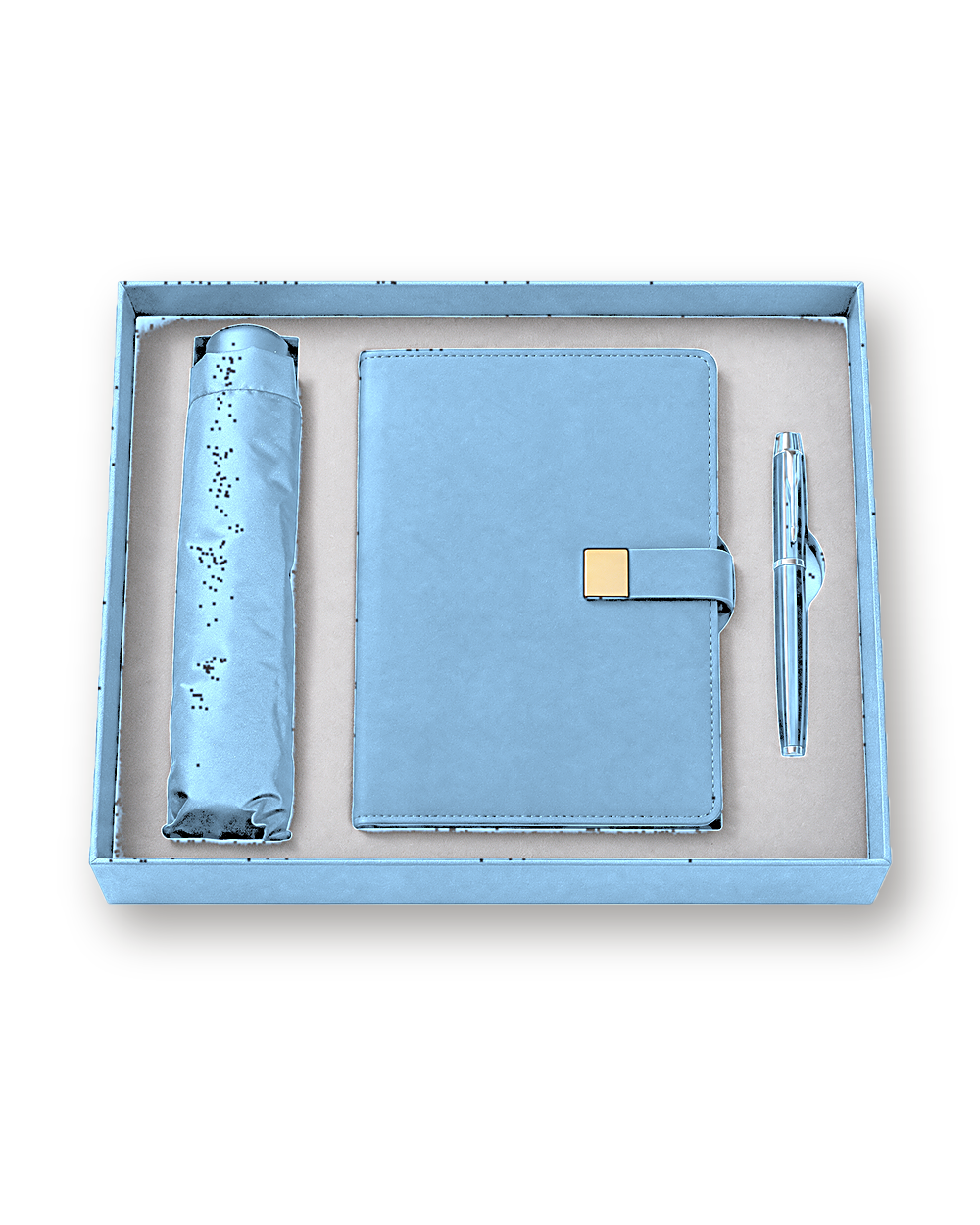 Corporate gift set, Umbrella set, Sky Blue