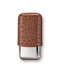 Cigar case, Cognac Quill leather