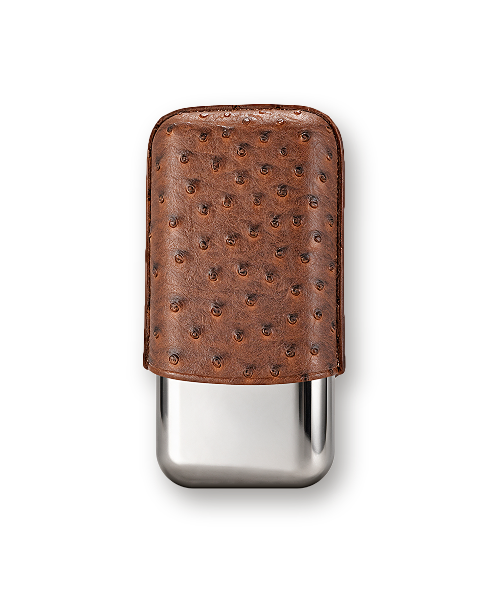 Cigar case, Cognac Quill leather