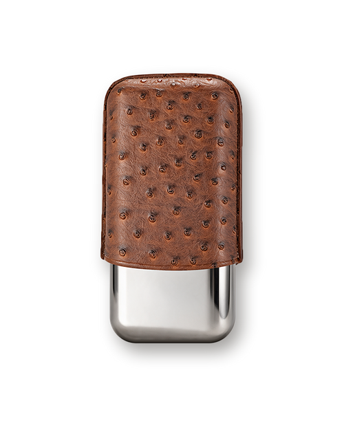 Cigar case, Cognac Quill leather