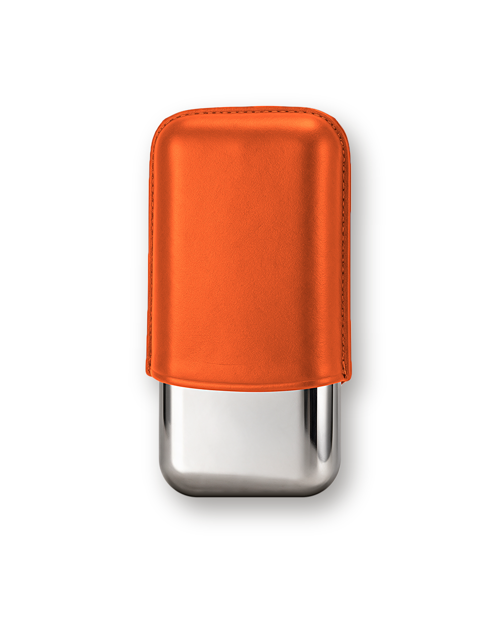Cigar case, Orange leather