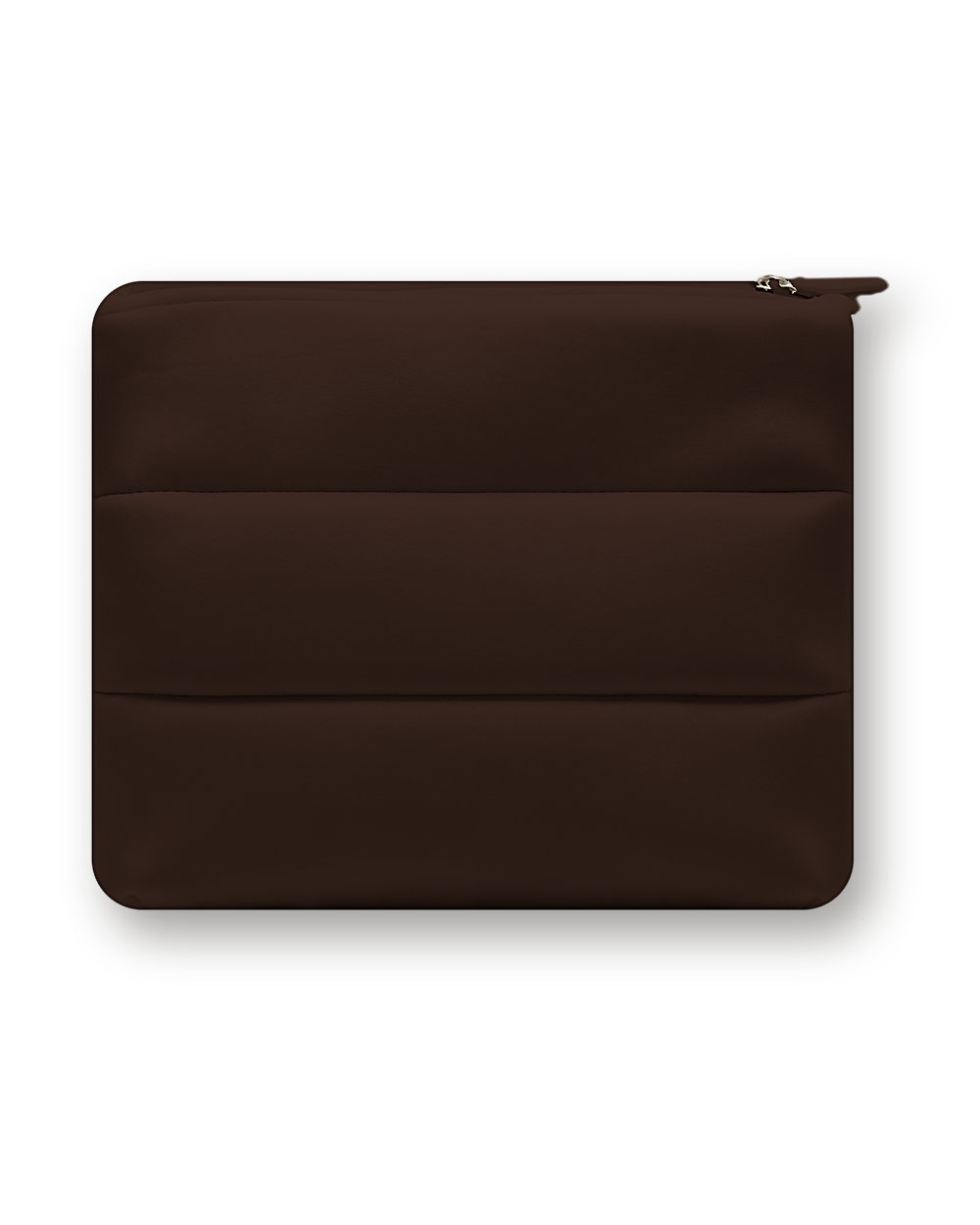 Padded cosmetic pouch, Brown