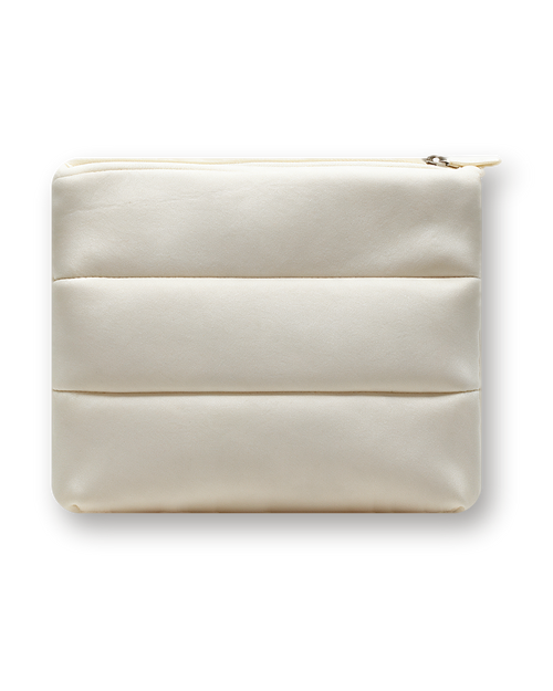 Padded cosmetic pouch, Cream
