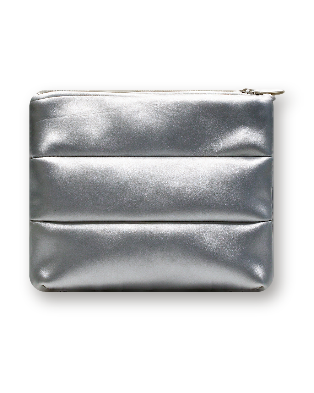 Padded cosmetic pouch, Silver