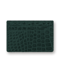 Exotic leather card holder, Dark Green