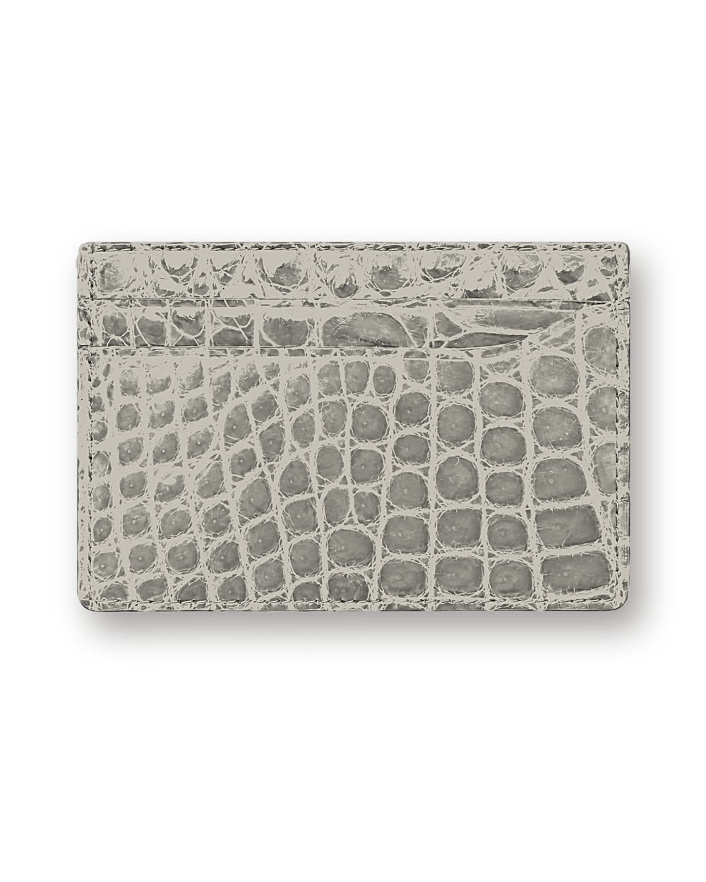 Exotic leather card holder, Grey