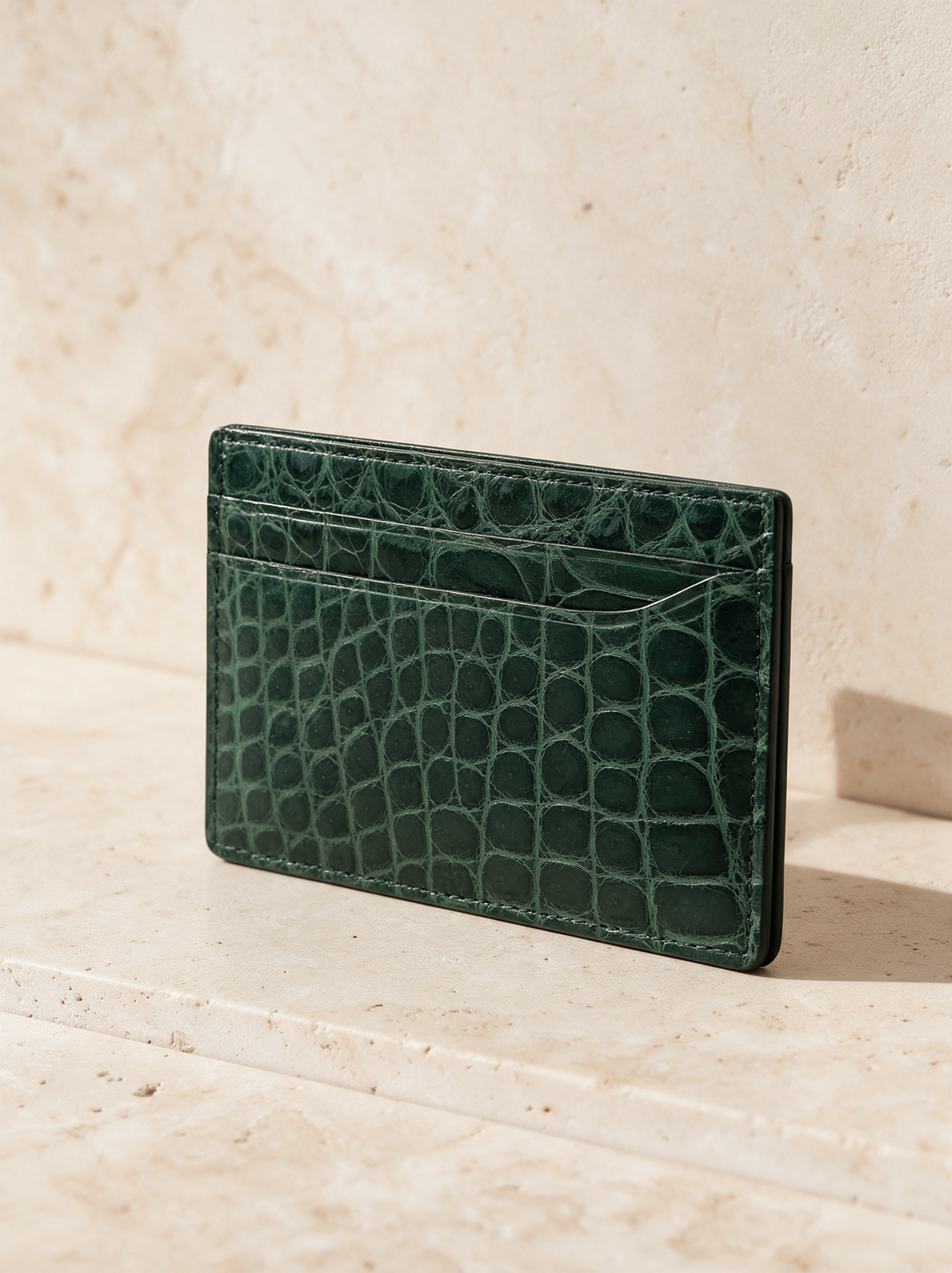 The Exotic Wallet in a warm stone setting