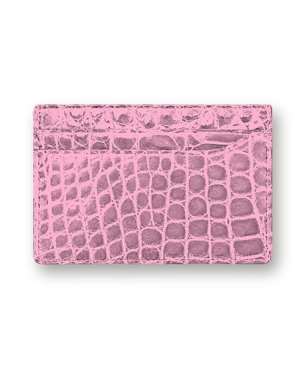 Exotic leather card holder, Light Pink