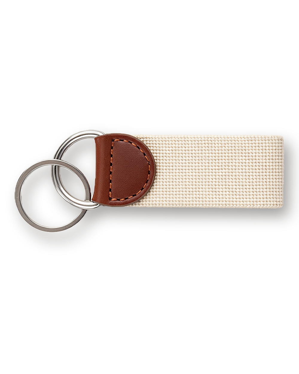 Needlepoint key fob, Cream