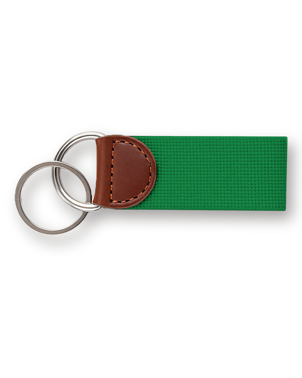 Needlepoint key fob, Kelly Green