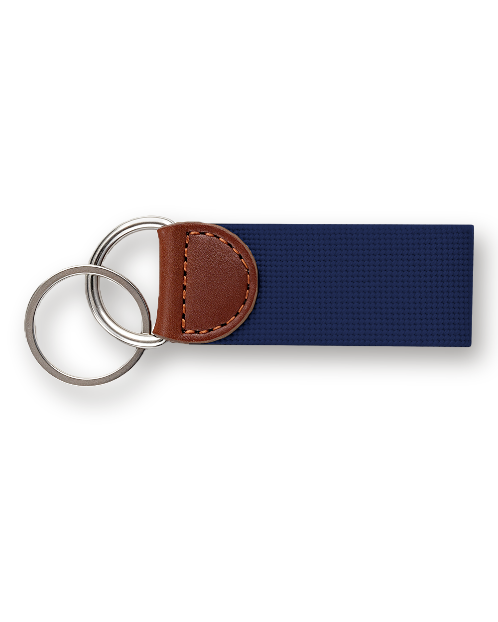 Needlepoint key fob, Navy