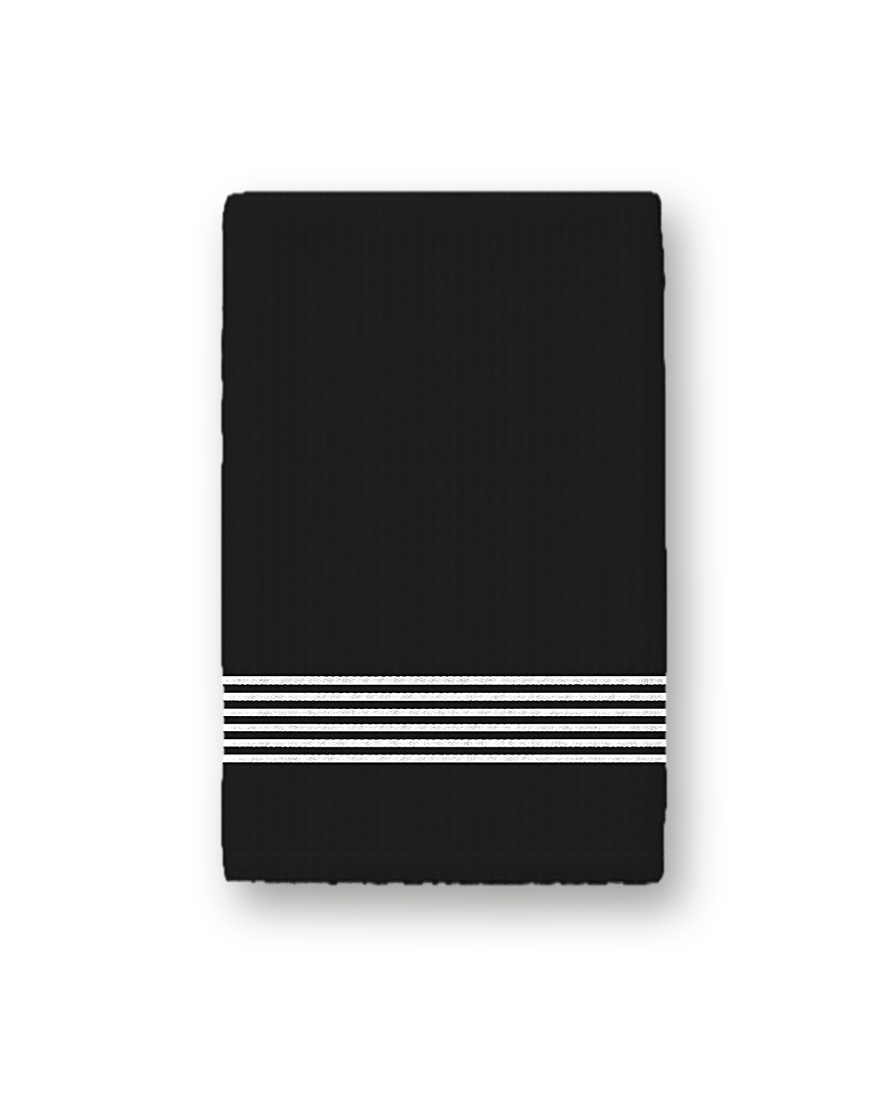 Golf towel, Black / White Stripe