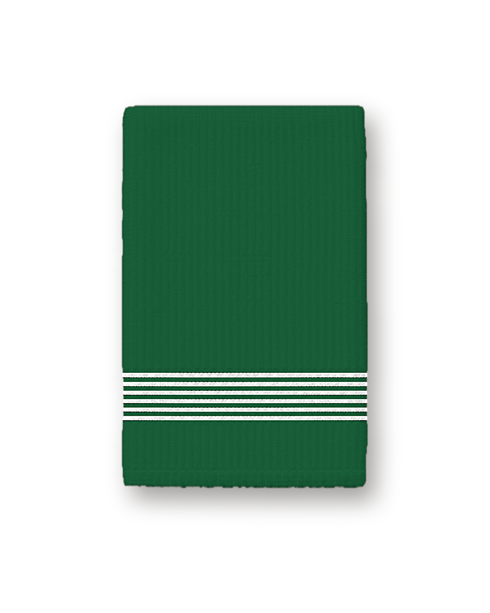 Golf towel, Green / White Stripe