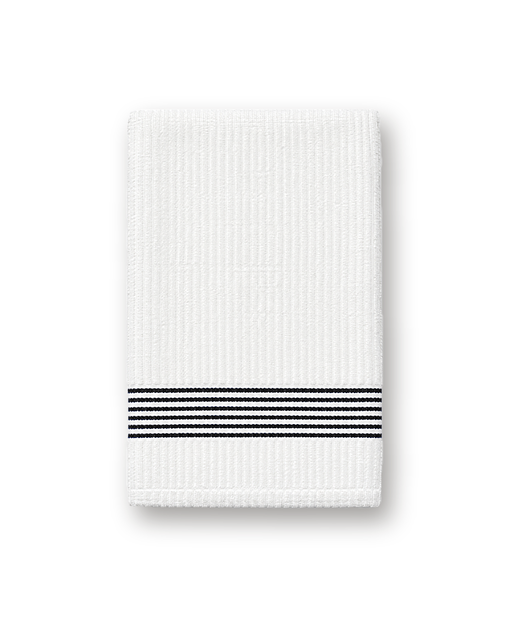 Golf towel, White / Black Stripe