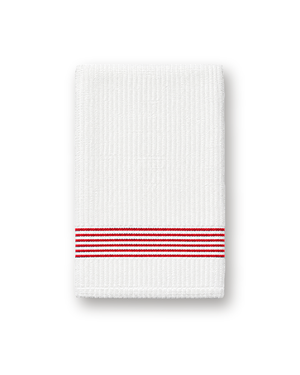 Golf towel, White / Red Stripe