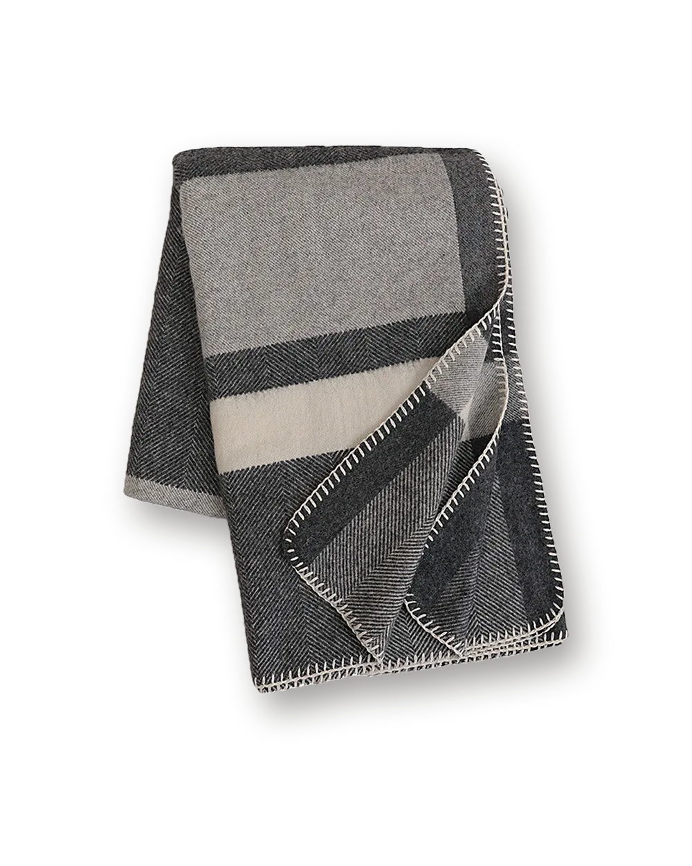 Luxury blanket, Charcoal Stripe