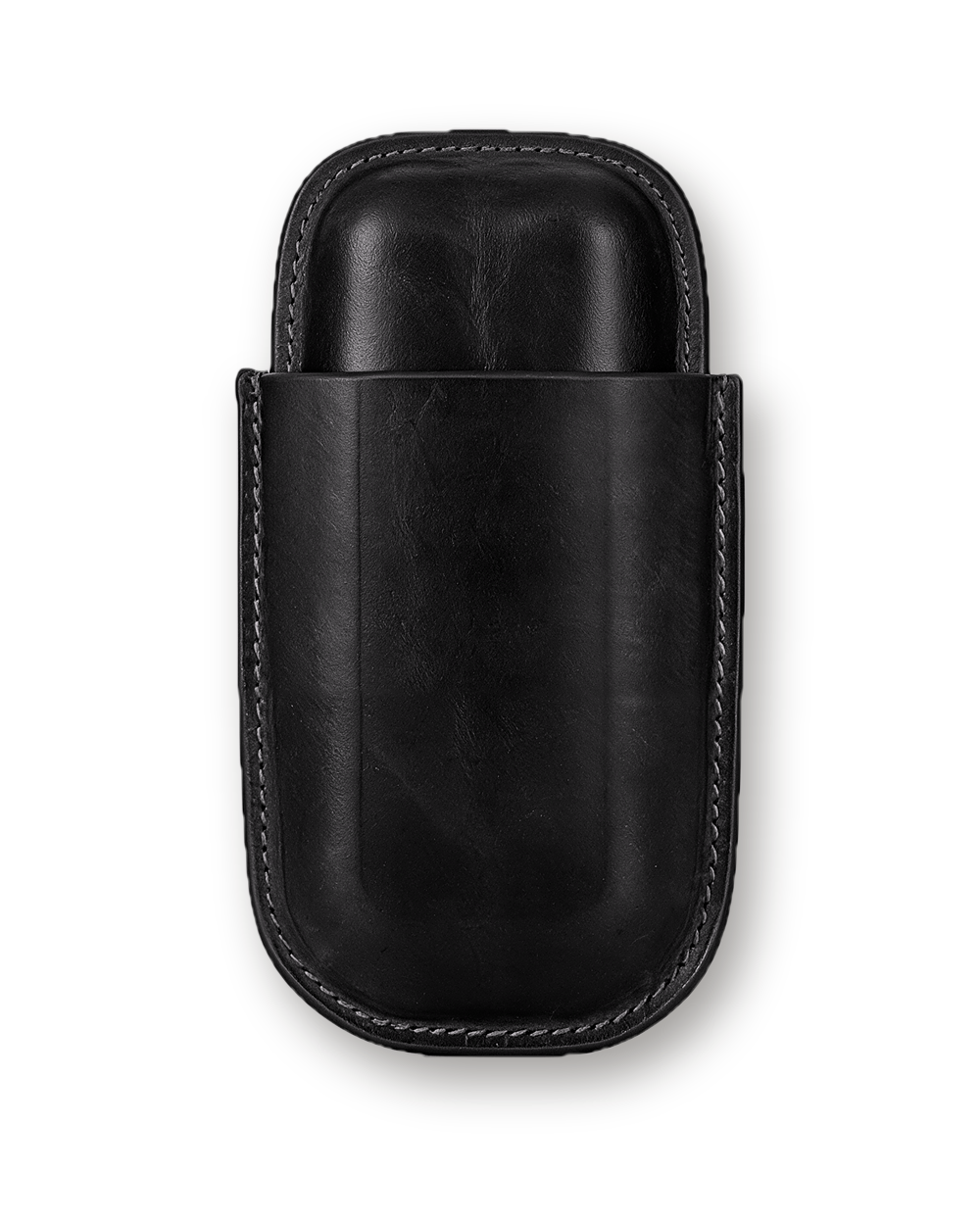 Leather cigar case, Black