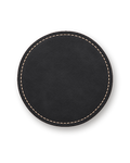 Leather coaster, Black
