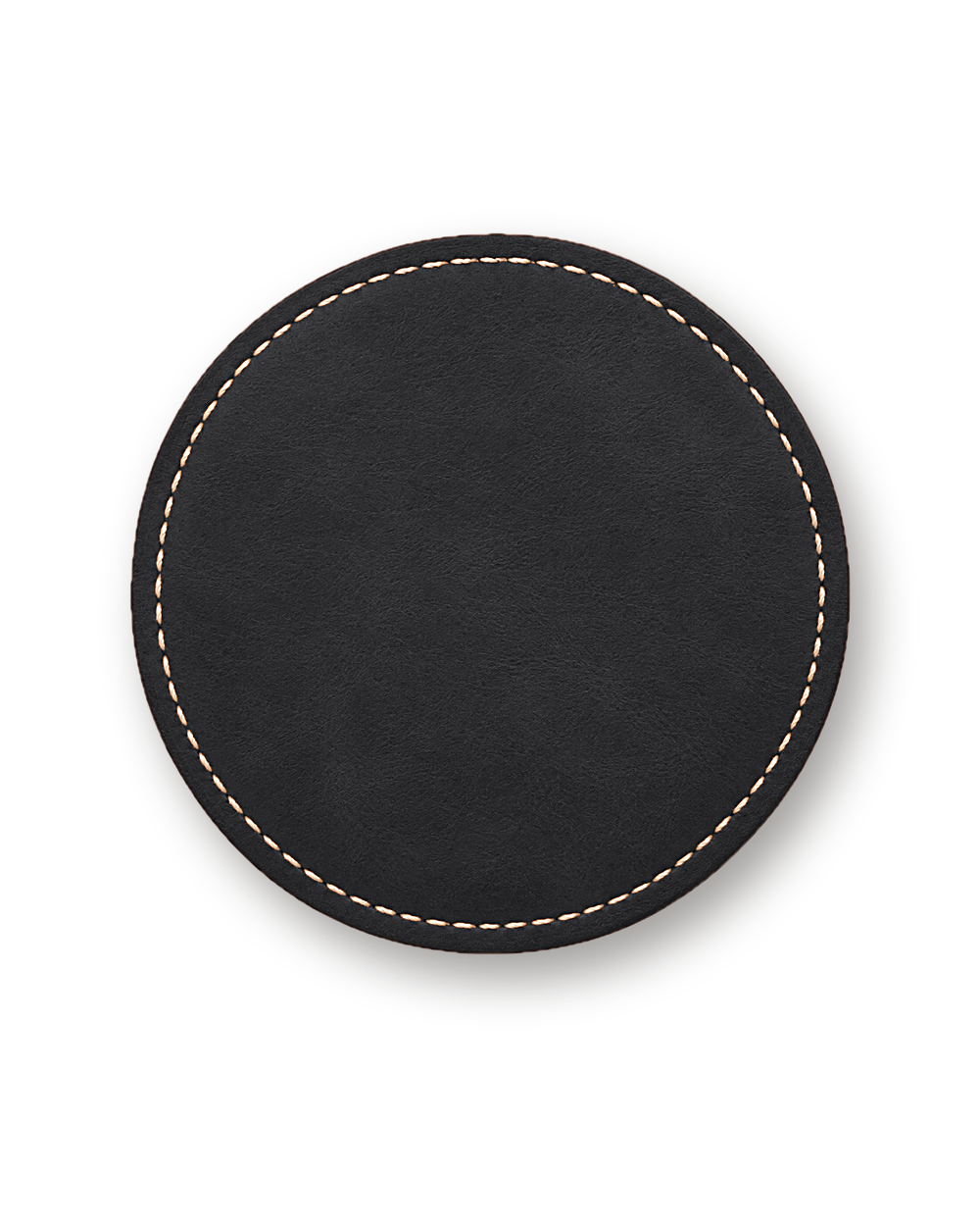 Leather coaster, Black