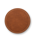Leather coaster, Saddle Brown