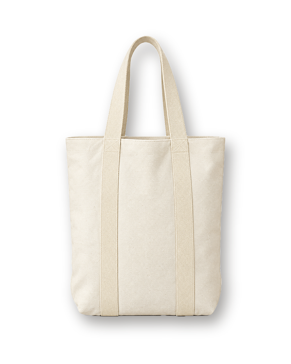 Canvas strap tote, White