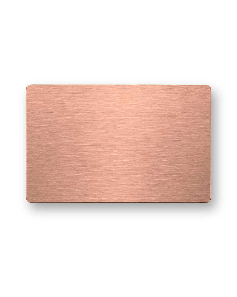 Metal business card, Brushed, Copper