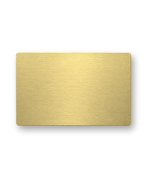 Metal business card, Brushed, Gold