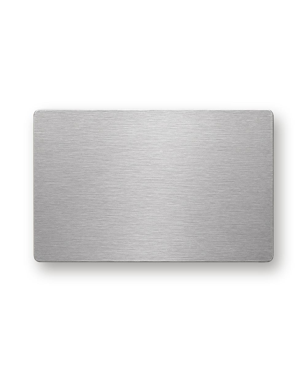 Metal business card, Brushed, Silver