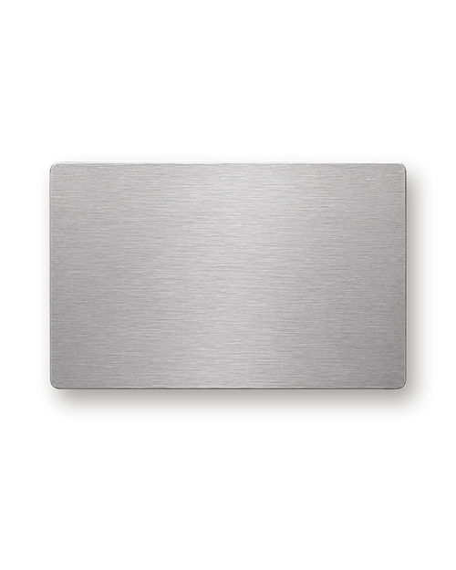 Metal business card, Brushed, Silver