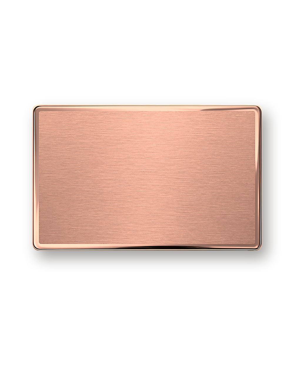 Metal business card, Brushed with mirror border, Copper