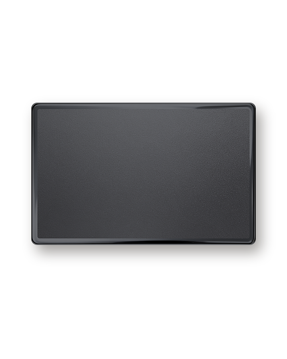 Metal business card, Matte with mirror border, Black