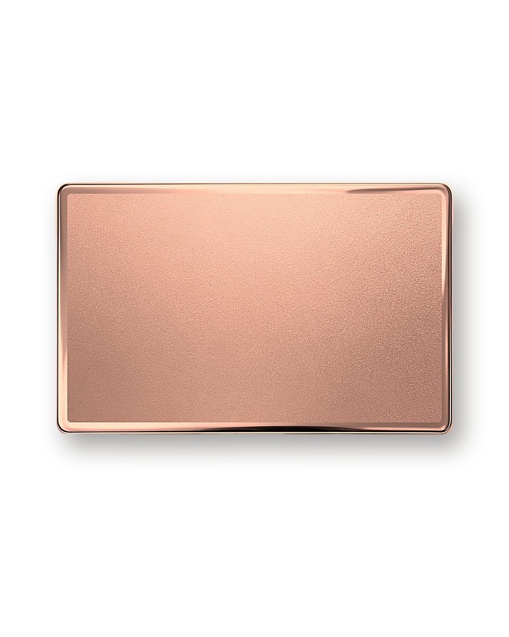 Metal business card, Matte with mirror border, Copper