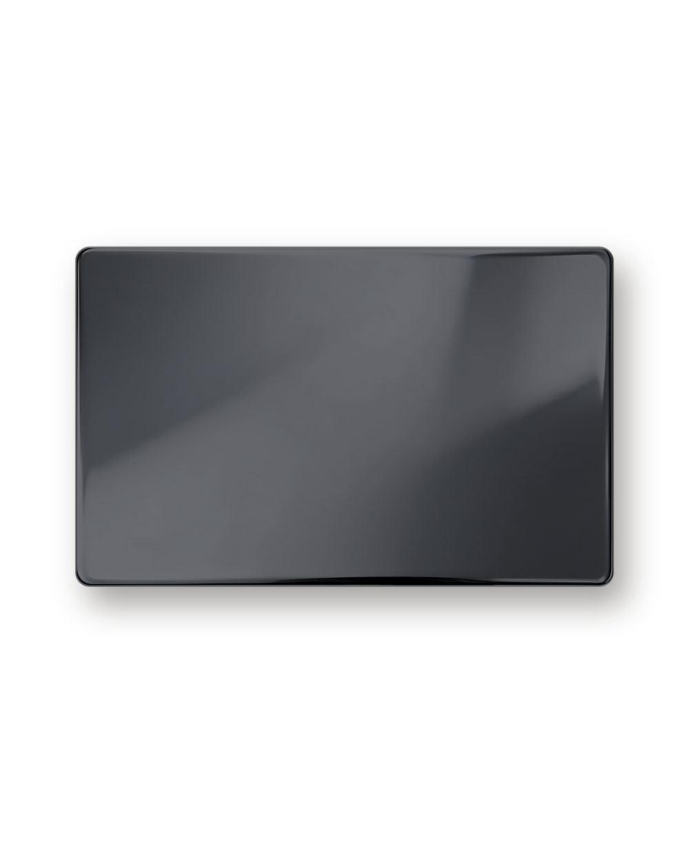 Metal business card, Mirror, Black