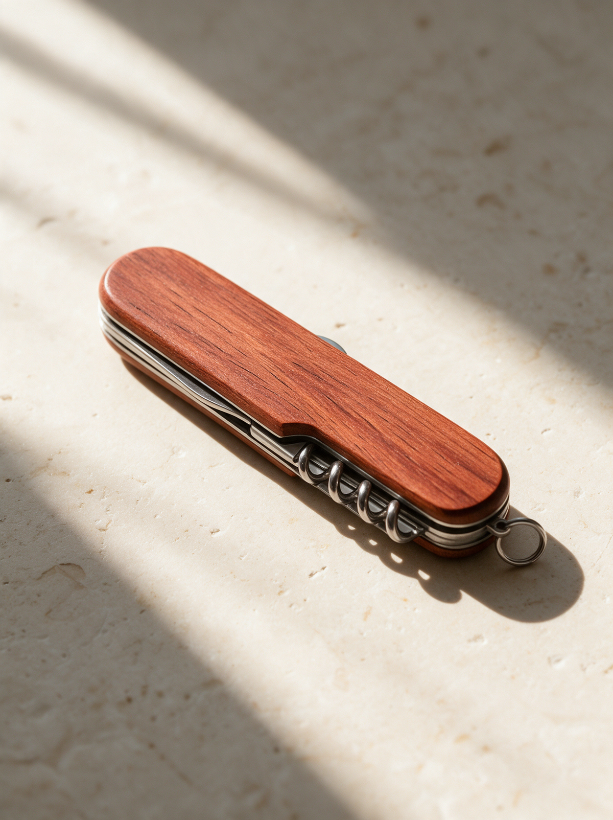 Multi tool, Rosewood, on warm stone