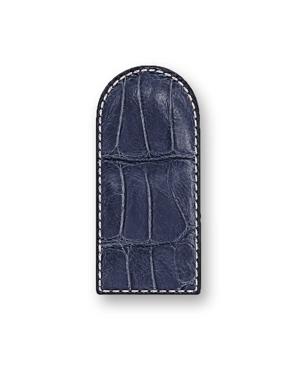 Money clip in Navy exotic-grain leather