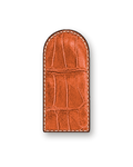 Money clip in Caramel exotic-grain leather
