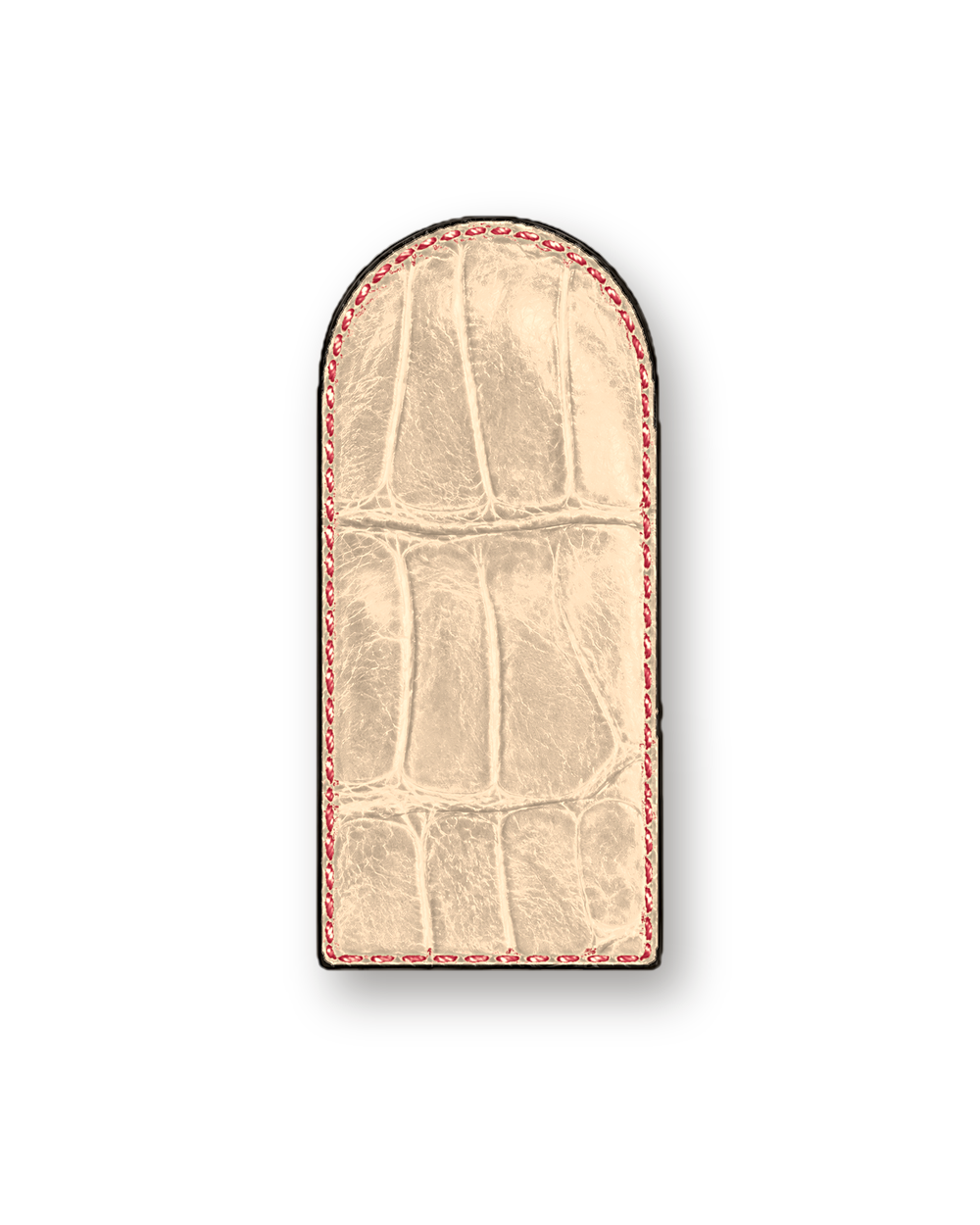 Money clip in Sand exotic-grain leather