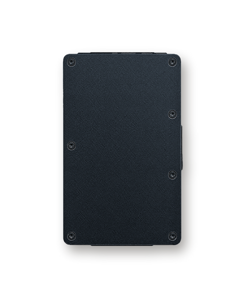 Metal wallet, Aluminum, Black