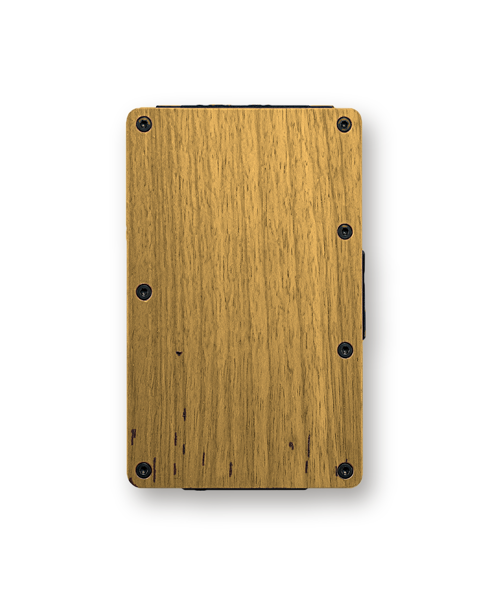 Metal wallet, Wood, Carbonized Bamboo