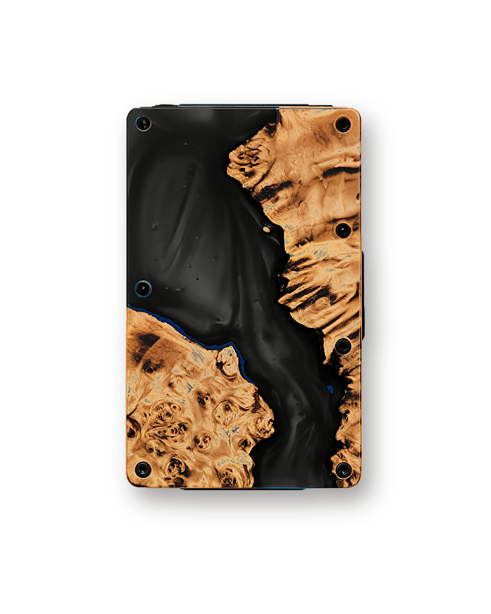 Metal wallet, Wood Resin, Black