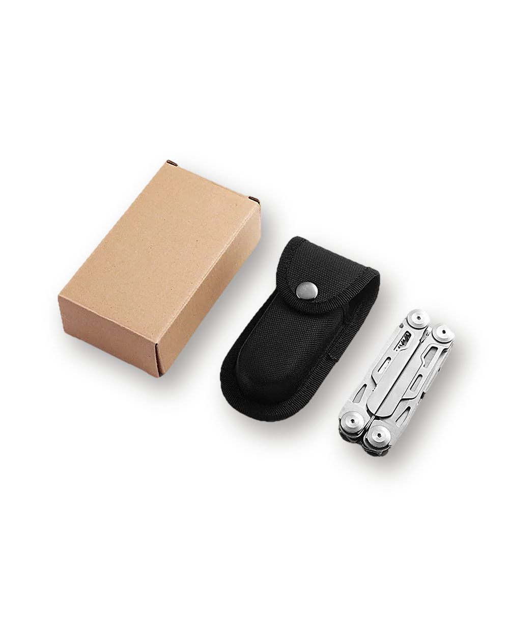 Outdoor multi tool with its sheath and box