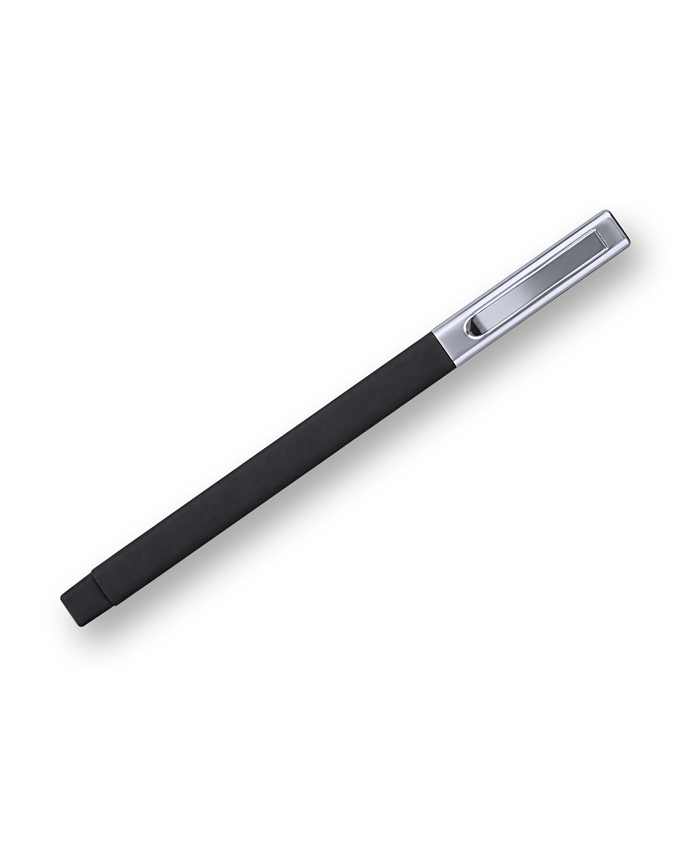 Soft-touch pen, Black & Silver