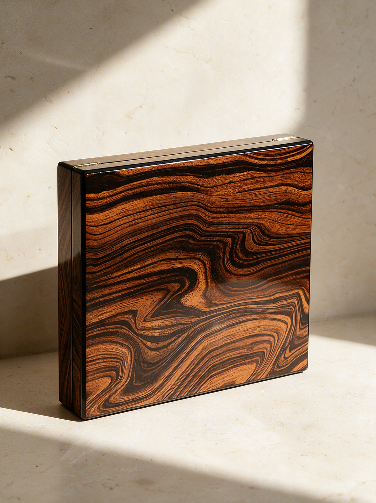 Presentation box, Swirl Grain, on warm stone