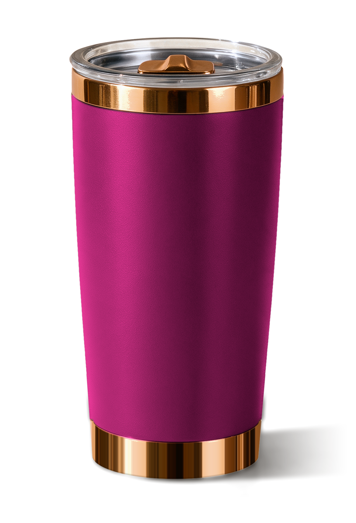 20 oz tumbler, Berry with polished bronze trim